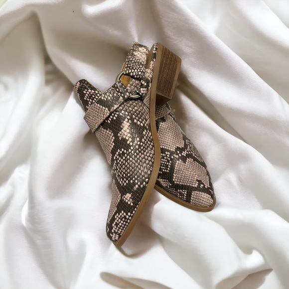 Crown vintage faux snakeskin mules sz 6.5 - Picture 3 of 6